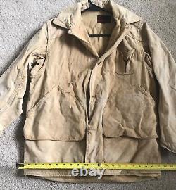 Vintage 1940s Montgomery Ward Western Field Thick Canvas Hunting Shooting Coat L