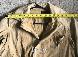 Vintage 1940s Montgomery Ward Western Field Thick Canvas Hunting Shooting Coat L