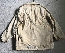 Vintage 1940s Montgomery Ward Western Field Thick Canvas Hunting Shooting Coat L