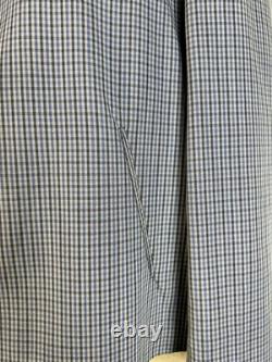Vintage 1950's/1960's NIVER WESTERN WEAR Blue Plaid Gabardine Jacket Snappy 44