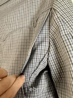 Vintage 1950's/1960's NIVER WESTERN WEAR Blue Plaid Gabardine Jacket Snappy 44