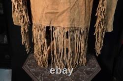 Vintage 1950's Golden Brown Suede Western Fringe Jacket With Long Fringe Large