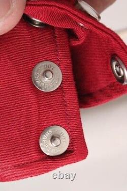 Vintage 1950's Levis Big E Shorthorn Western Pearl Snap Rockabilly Shirt Large