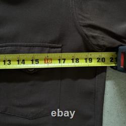 Vintage 1950s El Marco Western Diagonal Zip Up Brown Mens M/L Gabardine Shirt