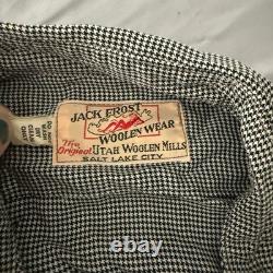 Vintage 1950s Jack Frost Woolen Wear Gabardine Western Sawtooth Pearl Snap Shirt