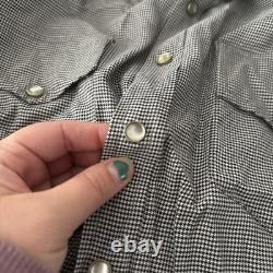 Vintage 1950s Jack Frost Woolen Wear Gabardine Western Sawtooth Pearl Snap Shirt