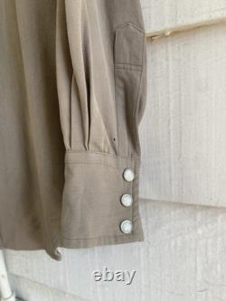 Vintage 1950s Levi's Short Horn Shirt Gabardine Western Sawtooth Pearl Snap M/L Vintage 1950s Levi's Short Horn Shirt Gabardine Western Sawtooth Pearl Snap M/L