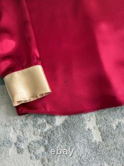 Vintage 1950s Saddle Champ Western Satin Pearl Snap Button Up Shirt Chainstitch