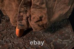 Vintage 1960's Dark Brown Suede Western Fringe Jacket Size Large 12 Inch Fringe