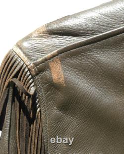 Vintage 1960s-70s Western Fringe Leather Jacket-R. Runningen Fergus Falls Minn