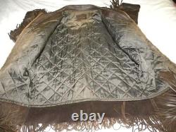 Vintage 1960s-70s Western Fringe Leather Jacket-R. Runningen Fergus Falls Minn