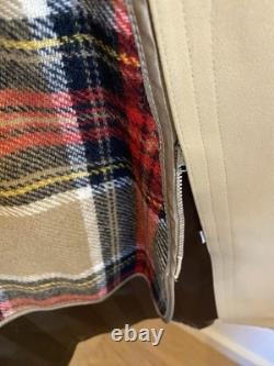 Vintage 1970's Sheplers Rayon Western Trench Coat With Plaid Lining 42R