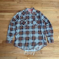 Vintage 1970's Silverwoods Pearl Snap Western Shirt Large