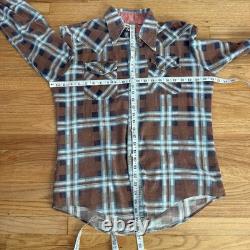 Vintage 1970's Silverwoods Pearl Snap Western Shirt Large