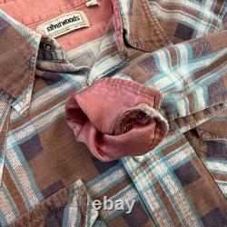 Vintage 1970's Silverwoods Pearl Snap Western Shirt Large