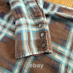 Vintage 1970's Silverwoods Pearl Snap Western Shirt Large