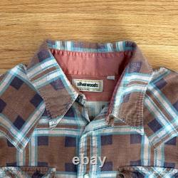 Vintage 1970's Silverwoods Pearl Snap Western Shirt Large