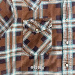 Vintage 1970's Silverwoods Pearl Snap Western Shirt Large