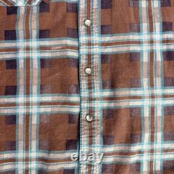 Vintage 1970's Silverwoods Pearl Snap Western Shirt Large