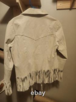 Vintage 1970s/80s BB Dakota Women's Fringe Tan Leather Jacket Size LG