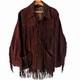 Vintage 1970s Brown Suede Leather Fringe Western Jacket Ranch L