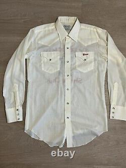 Vintage 1970s Ranch Wear Shirt Button Up Chain Stitching Shrine Club Shriners