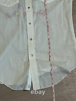 Vintage 1970s Ranch Wear Shirt Button Up Chain Stitching Shrine Club Shriners