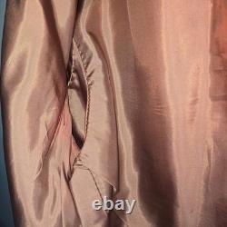 Vintage 1970s Tan Genuine Leather Western Blazer Coat Made in Mexico 44 Tijuana