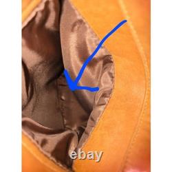 Vintage 1970s Tan Genuine Leather Western Blazer Coat Made in Mexico 44 Tijuana