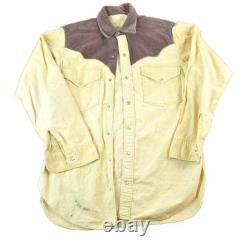 Vintage 1970s Western Button Up Cowboy Style Shirt Men's Large