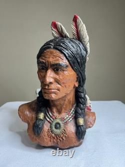 Vintage 1972 Native American Bust V. Kendrick #184 Universal Statuary Excellent