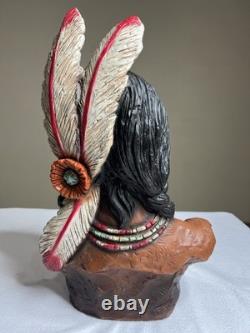 Vintage 1972 Native American Bust V. Kendrick #184 Universal Statuary Excellent