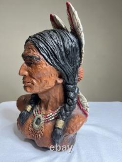 Vintage 1972 Native American Bust V. Kendrick #184 Universal Statuary Excellent