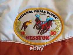 Vintage 1980 Hesston National Finals Rodeo Western Upstream Puffer Vest Large