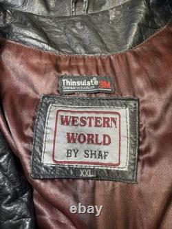 Vintage 2 Tone 90's FRINGED Soft Milled Leather WESTERN JACKET Coachella Rodeo