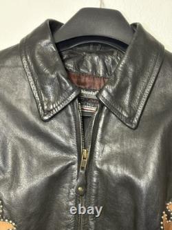 Vintage 2 Tone 90's FRINGED Soft Milled Leather WESTERN JACKET Coachella Rodeo