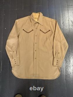 Vintage 40s 50s Westerner Jackson Raymond Men's Western Shirt Large 1940s 1950s