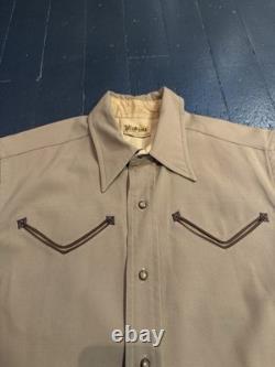 Vintage 40s 50s Westerner Jackson Raymond Men's Western Shirt Large 1940s 1950s
