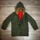Vintage 50's Great Western Waxed Parka Talon Zip Fur Hood Outdoor Hunting Jacket