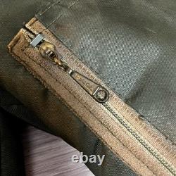 Vintage 50's Great Western Waxed Parka Talon Zip Fur Hood Outdoor Hunting Jacket