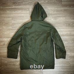 Vintage 50's Great Western Waxed Parka Talon Zip Fur Hood Outdoor Hunting Jacket