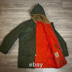 Vintage 50's Great Western Waxed Parka Talon Zip Fur Hood Outdoor Hunting Jacket