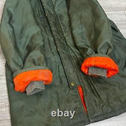 Vintage 50's Great Western Waxed Parka Talon Zip Fur Hood Outdoor Hunting Jacket