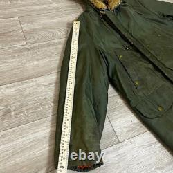 Vintage 50's Great Western Waxed Parka Talon Zip Fur Hood Outdoor Hunting Jacket