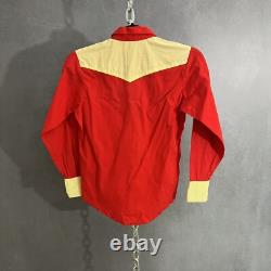 Vintage 50s 60s Cowboy Western Pearl Snap Kids Youth Boys Embroidered Karman