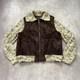 Vintage 50s 60s Hair On Hide Wool Knit Jacket Mens L Western Pony Grizzly
