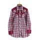 Vintage 50s H Bar C Mens Large California Ranchwear Red Plaid Western Peral Snap