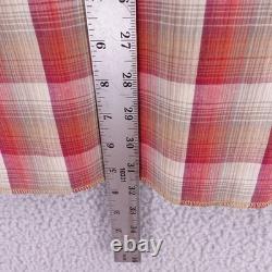 Vintage 50s H Bar C Mens Large California Ranchwear Red Plaid Western Peral Snap