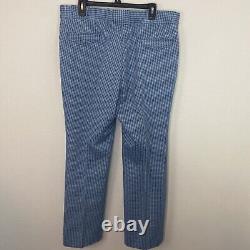 Vintage 70/80s Wrangler Leisure Suit PearlSnap Houndstooth Polyester L 38x30 USA