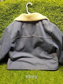 Vintage 70's JCPenny Sherpa Lined Denim Jacket Cowgirl Large